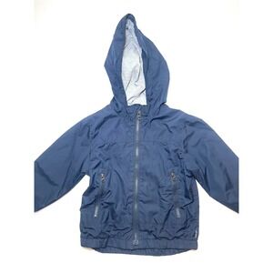 Baby GAP Toddler 3T Navy Blue Hooded Rain Wind Winter Jacket Full Zip 0214